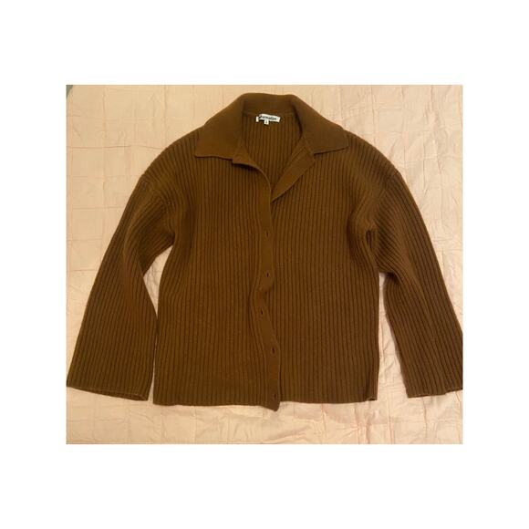 EUC Reformation Cafe Fantino Cashmere Collared Cardigan sz: S - Picture 7 of 16